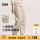 森馬（Semir）[商場(chǎng)同款]休閑褲女工裝風(fēng)闊腿褲2025春季長(zhǎng)褲高街101125127003A