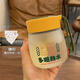 木普森小巧迷你玻璃水杯女生高顏值可愛(ài)手提便攜杯子帶刻度牛奶杯咖啡杯 黃色300ml+貼紙