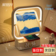 星伴月流沙畫(huà)音響臺(tái)燈臥室床頭燈輕奢高級(jí)創(chuàng)意氛圍燈送男女朋友生日禮物 方形【升級(jí)天貓精靈】精包裝禮袋