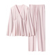 歌美姿孕婦睡衣長(cháng)袖家居服套裝春夏產(chǎn)前產(chǎn)后喂奶莫代爾月子服 【四季款】薄霧玫瑰(粉) L