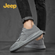 Jeep男鞋靴2025春季新品復(fù)古休閑鞋時(shí)尚百搭運(yùn)動(dòng)鞋舒適耐磨登山鞋子男 灰色【升級(jí)款】 41