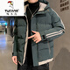 啄木鳥(niǎo)（TUCANO）名牌冬季加厚外套男工裝潮牌衣服冬裝2025新款寬松連帽短款羽絨服 軍綠【加厚升級款】 2XL