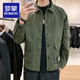 羅蒙（ROMON）男士休閑衣服春秋外套男秋季韓版潮流工裝夾克男2025新款男裝秋裝 軍綠色 2XL 建議170-178CM，130-145斤