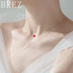 BREZ小紅心S925項鏈女MINI鎖骨鏈紅色愛(ài)心本命年鎖骨鏈生日情人節禮物 金色迷你小紅心