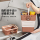 潮九玩五車(chē)載折疊垃圾桶汽車(chē)內用雨傘收納前排置物桶車(chē)用衛生桶車(chē)內收納桶 大號-布朗【配10卷垃圾袋】