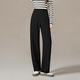 逸陽(yáng)白色香蕉褲女秋季新款高腰垂感直筒寬松運動(dòng)哈倫休閑褲子 黑色 31