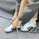 阿迪達斯 （adidas）T頭鞋三葉草鞋子男鞋女鞋24秋季originals Samba德訓休閑鞋運動(dòng)鞋 B75806 黑白灰 40.5