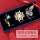 締晶蝴蝶胸針高檔女士胸花禮盒輕奢別針西服西裝奢侈品七夕禮物送女友