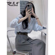 妍莉芬 休閑褲女裝2025年春秋季新款小香風(fēng)職業(yè)套裝女時(shí)尚闊腿褲夏天 圖片色 S