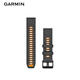 佳明（GARMIN）Fenix8運動(dòng)手表替換表帶原廠(chǎng)暗黑/亮橙拼色硅膠表帶22mm適用F8 47mm/泰8 47mm/本能3 45mm/S70黑色