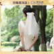 oein領(lǐng)證求婚頭紗高級(jí)新年結(jié)婚蝴蝶結(jié)蓋頭發(fā)夾小仙女拍照寫真攝影道具 兩層素紗大蝴蝶結(jié)（發(fā)夾）