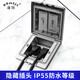 海際（Haiji） IP55防水家用隱藏式隱形插頭地板插座十孔雙五孔開(kāi)啟全銅面地插 銀色（鋅面鋁架） 十孔