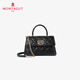 夢(mèng)特嬌（MONTAGUT）包包女包時(shí)尚菱格鏈條手提包女包羊皮單肩斜挎包送女友母親節禮物 黑色RA612074101（羊皮）