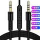 喆凡 音頻線(xiàn)適用藍牙漫步者頭戴式耳機W800BT Plus W860NB W855BT W830BT帶麥3.5mm手機電腦連接線(xiàn) 黑色1.2米3.5mm耳機孔公對公帶麥音頻線(xiàn) 漫步者W800BT Plus