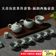 容山堂汝窯汝瓷茶具整套功夫茶具套裝家用陶瓷茶壺茶杯送人禮物禮盒裝 天青汝窯茶具套裝-福韻西施壺款