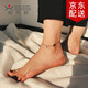 相思樹玫瑰金色LUCKY腳鏈日韓氣質(zhì)仿鉆腳鏈女方牌腳鏈女學(xué)生配飾品