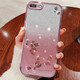 羅璐鷗 蘋果8手機(jī)殼女款7P硅膠殼iPhone7外殼SE保護(hù)套蘋果8plus高級(jí)水鉆漸變閃粉電鍍防摔 【漸變玫瑰金】+全屏鋼化膜 蘋果8plus