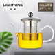明尊（LIGHTKING）泡茶壺 耐熱玻璃茶具 不銹鋼內(nèi)膽過濾花茶壺茶藝壺沖茶泡茶器 L-05（500ml）