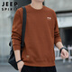 JEEP SPIRIT吉普衛(wèi)衣男華夫格春秋季長袖T恤男士休閑寬松男裝潮牌上衣服