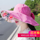 馨寶冠 帽子女夏天遮陽帽女戶外涼帽大檐太陽帽女旅游騎車大沿防曬帽女沙灘帽漁夫帽女可折疊草帽 玫紅色