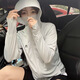 蒂淑蘭冰絲防曬衣女2023新款夏季輕薄長(zhǎng)袖防曬衫遮陽(yáng)防紫外線透氣防曬服 灰【可愛(ài)兔子】 M 碼（80-105斤）