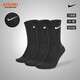 耐克（NIKE）【三雙裝】NIKE耐克2022新款運動(dòng)襪棉襪船襪短襪中長(cháng)筒襪 SX7676 SX7676-010（黑色中筒/三雙裝） M/建議38-42碼