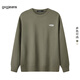 gxgjeans男裝 2024年秋季灰綠純棉后背大印花圓領(lǐng)套頭衛衣 灰綠 M (170)