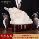 莫尼森  MOREISAN天然玉石金蟾擺件大號蟾蜍客廳酒柜裝飾品擺設(shè)店鋪公司開業(yè)禮品 小號白玉金蟾(長32厘米重20斤)