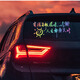 生活百般滋味人生需要笑對汽車(chē)貼紙個(gè)性文字車(chē)身車(chē)尾后窗勵志天窗 40厘米七彩鐳射一張(太陽(yáng)