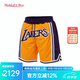 MITCHELL & NESSNBA官方96年湖人隊JUSTDON聯(lián)名系列速干籃球褲男 洛杉磯湖人JUSTDON聯(lián)名黃 L