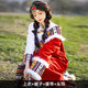 韓曼蕊藏族服裝女西藏寫真旅游藏袍長裙少數(shù)民族舞蹈服丁真藏裝藏服新款 大紅色套裝 XL