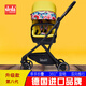 思倪噠（sleda）德國本土品牌雙向嬰兒車(chē)輕便折疊可坐躺避震360旋轉換向嬰兒推車(chē) 波普黃 德國進(jìn)口車(chē)型