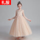 德夫阿可兒童禮服女童公主裙高端長(cháng)裙子小主持人鋼琴演出晚禮服大童中學(xué)生 CW683長(cháng)款香檳色 130 (建議41-50斤)