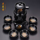 石茗堂品牌高檔金葉盞陶瓷自動(dòng)茶具套裝家用整套老爹喝茶老公喬遷送禮盒 木葉盞（單）自動(dòng)茶具