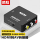 騰聯(lián)HDMI轉AV轉HDMI轉換器 高清轉3RCA音視頻線(xiàn)紅白黃 帶USB供電筆記本電腦機頂盒連電視 HDMI轉AV 黑色
