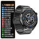 HKMW華為機HUAWEl適用2025新款智能手表NFC版GT5Pro智能手表保時捷watch4可接打多功能手表 黑色三株鋼離線支付收款+nf