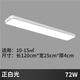 led吸頂燈長(zhǎng)條形辦公室會(huì)議室工作室書(shū)房教室舞蹈培訓(xùn)室展廳網(wǎng)咖 圓角 120x25 白光 72W
