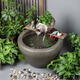 鶴儒古法魚(yú)缸大型陶瓷流水噴泉魚(yú)缸陶罐水循環(huán)造景客廳陽(yáng)臺落地大水缸 中號陶罐流水全套底座32*32*52cm
