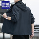 羅蒙（ROMON）軟殼沖鋒衣外套男秋冬2026新款戶(hù)外登山服潮防水防風(fēng)彈力運動(dòng)夾克 鐵灰【網(wǎng)眼內里】6616 常規 5XL =170-185