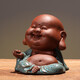 宇軒 紫砂茶寵擺件手工可養(yǎng)歡喜小彌勒可愛茶玩茶藝家居裝飾禪意 招財(cái)彌勒佛-振窯變蘭