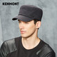 卡蒙（Kenmont）秋冬季大頭圍帽子男中老年保暖短鴨舌帽戶外休閑平頂帽km-2679