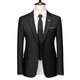vocacool男西服上衣外套單西服青年修身商務(wù)休閑正裝職業(yè)裝大碼小西裝學(xué)生 黑色兩?？?3XL/150-165斤
