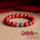 喜?？翟V朱砂手串女士正品真品轉(zhuǎn)運(yùn)珠蓮花朱砂手串本命年手鏈佛珠串珠 帝王砂蓮花手串-10mm珠徑