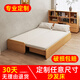 施富娜日式小戶(hù)型家用客廳臥室窄沙發(fā)床60寬硬板單人坐臥兩用定制64CM寬/單床架/打開(kāi)120*190