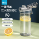 茶花（CHAHUA）運動(dòng)水杯塑料便攜隨手杯帶蓋創(chuàng  )意學(xué)生戶(hù)外健身水瓶大容量水杯女 【tritan】灰色 480ml