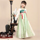微曼小鹿 兒童漢服 男女童漢服唐裝中國風(fēng)古裝漢服 兒童演出服春秋款 166 綠色女童 140