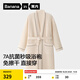 蕉內棉棉700H男女士華夫格直襟浴袍100%棉7A抗菌秒吸免擦干睡裙家居服 樺木 XL