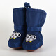兔八八秋冬嬰兒棉鞋軟底高幫加棉0-1歲男女寶寶保暖鞋腳套拉鏈防水 藏青色虎頭 內存13.5厘米，幫高20厘米