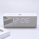 LED電子數字鐘鏡面簡(jiǎn)約電子鐘學(xué)生計時(shí)鐘表 臥室家用夜光床頭鬧鐘 白殼白燈S8962 【插電款】