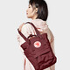 FJALLRAVEN北極狐雙肩包男女背包休閑手提包書(shū)包23710-326公牛紅14L 送女友  